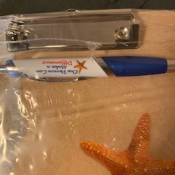 Plastic Clipboard A4 Letter Size, Starfish Seashell Beach - Picture 5 of 7